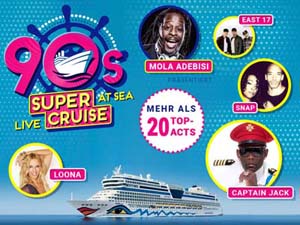 90s Super Cruise - die AIDA 90er Kreuzfahrt Party 2022 auf der AIDASol