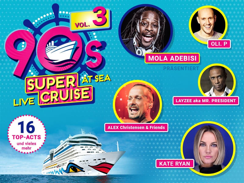 90s Super Cruise - die AIDA 90er Kreuzfahrt Party 2024 auf der AIDAluna