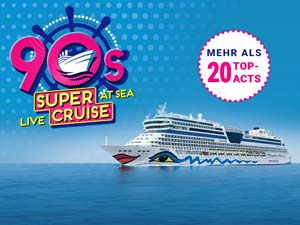 90s Super Cruise AIDA 90er Party Kreuzfahrt 2024